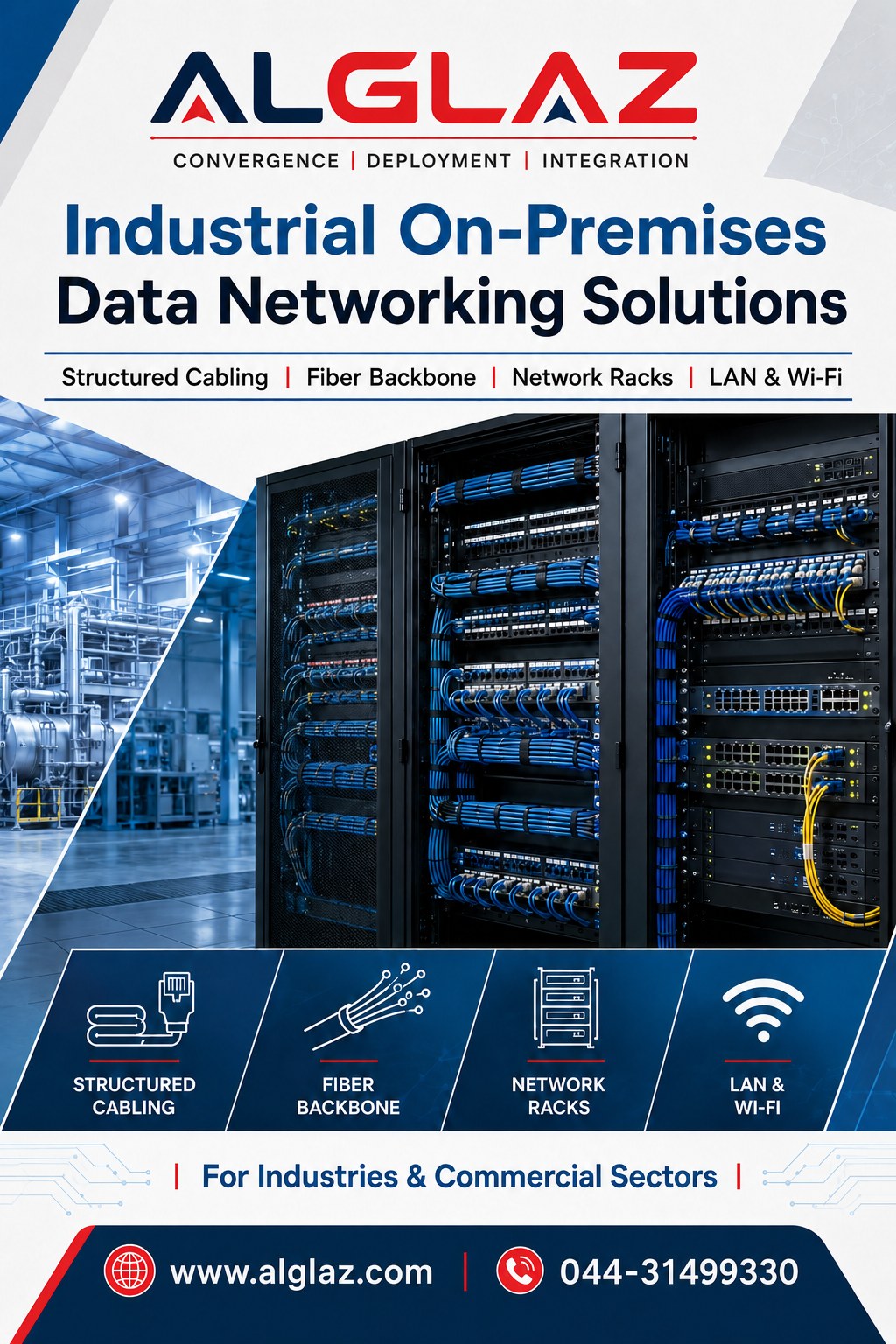 Industrial on-premises data networking poster
