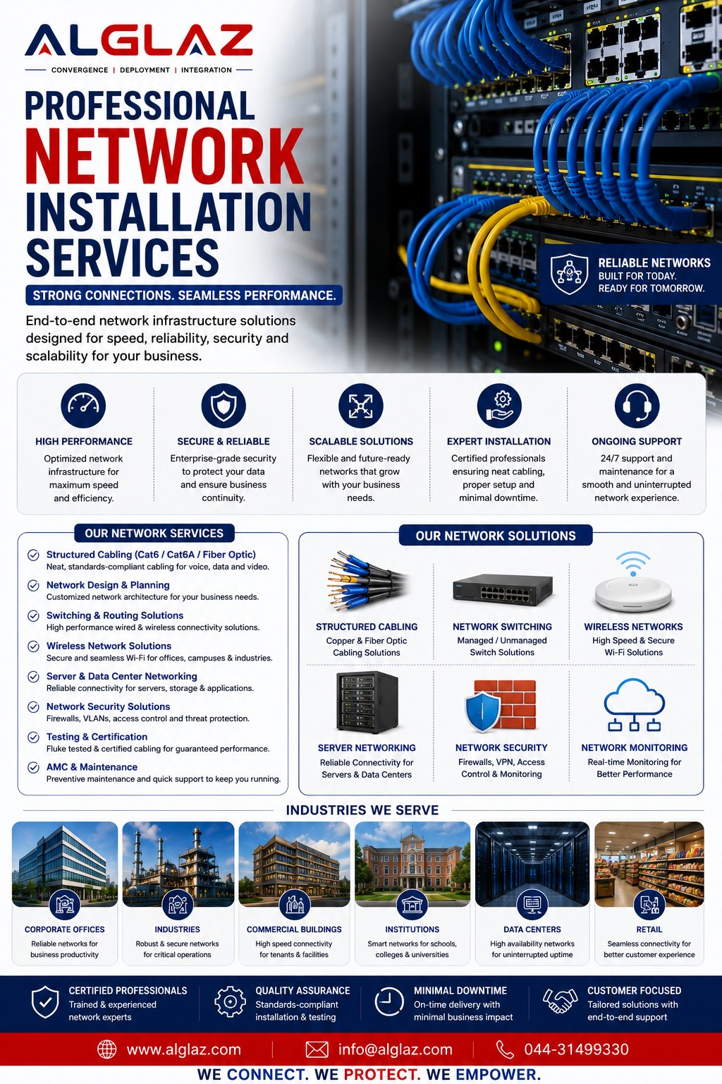 Professional network installation services poster